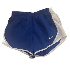 Nike Tempo Girl’s Dri-Fit Running Shorts Royal Blue White Size Small 8-10